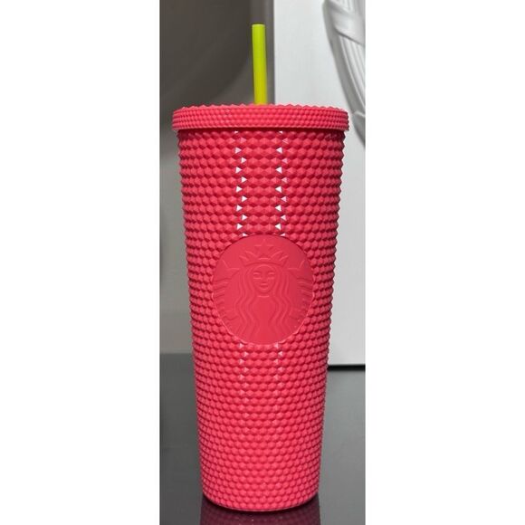 Starbucks Summer 2022 “Dragonfruit” Studded Tumbler, 24oz - Picture 1 of 4